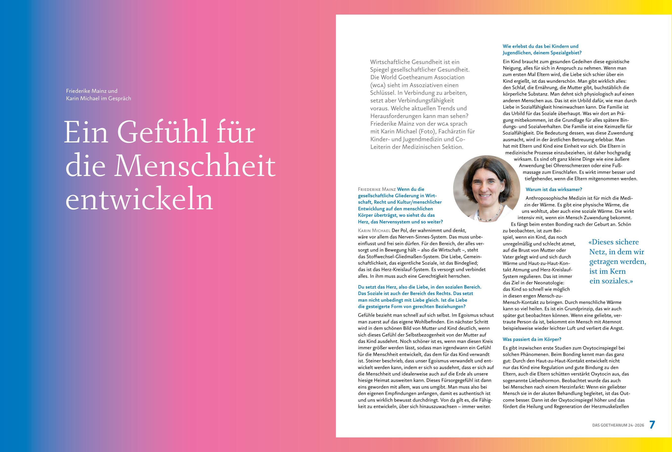 Ausgabe 24 – WGA · Ein Gefühl für die Menschheit entwickeln