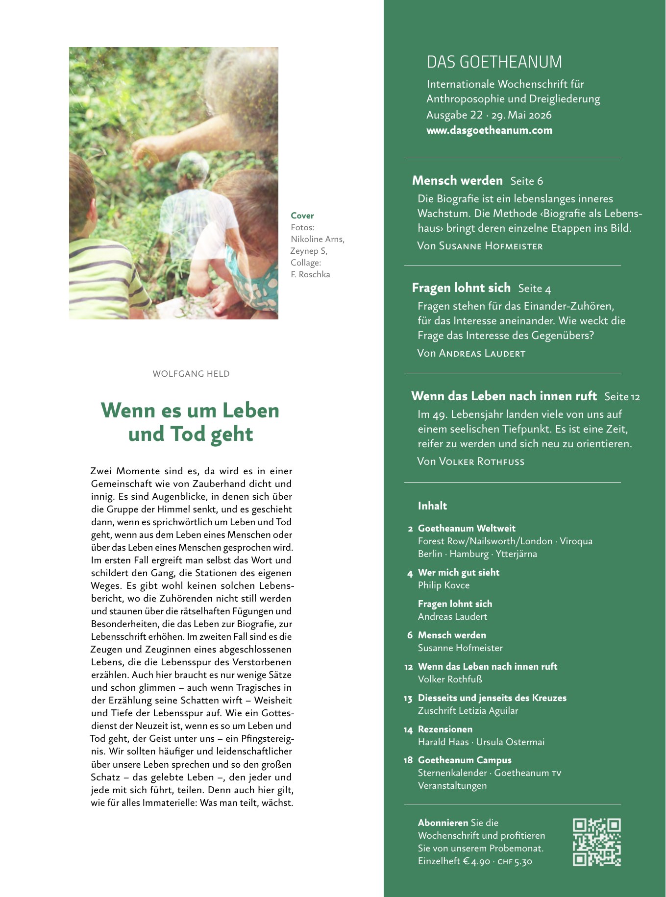 Biografiearbeit – Rückseite