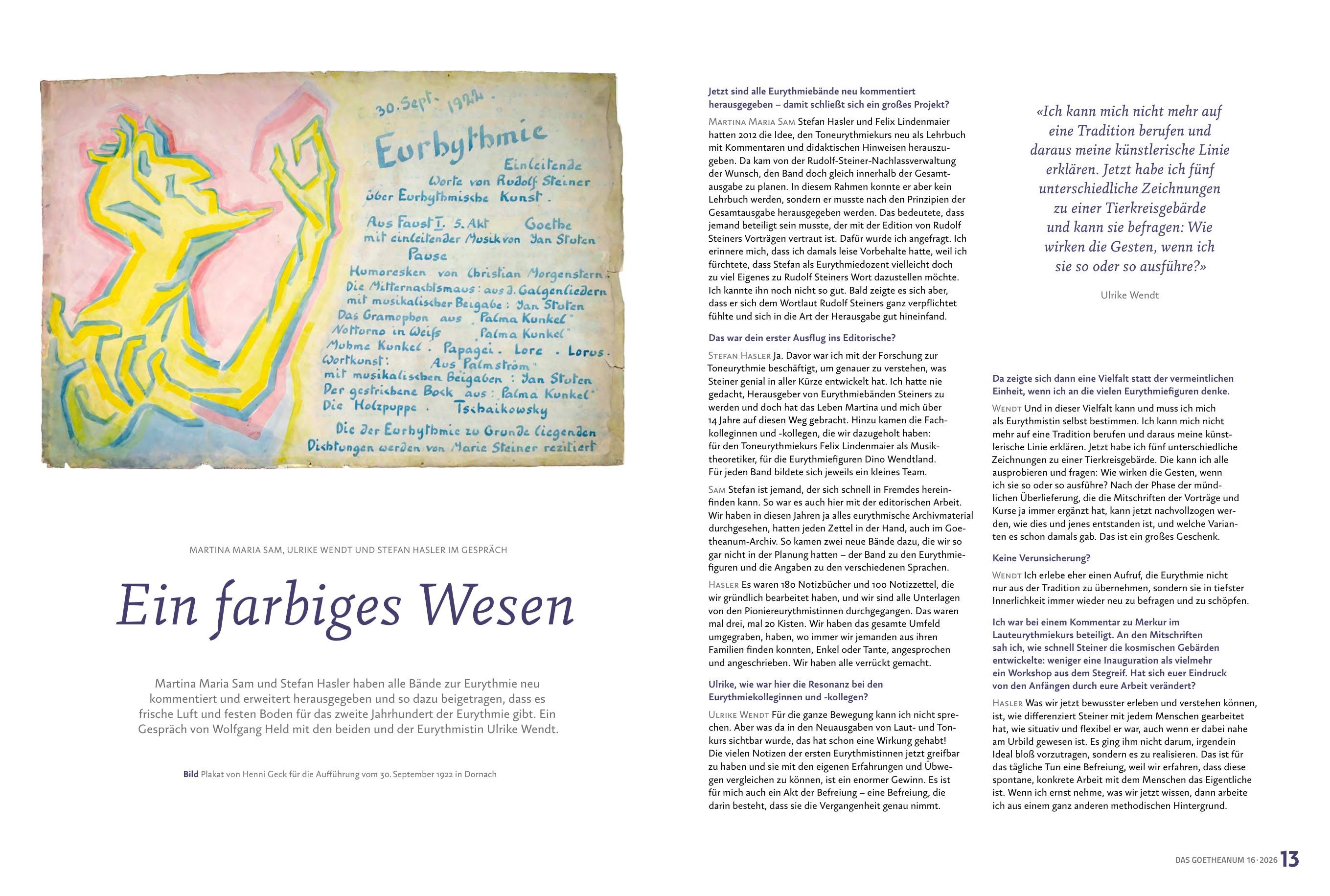 Ausgabe 16 – GA-Archiv · Ein farbiges Wesen